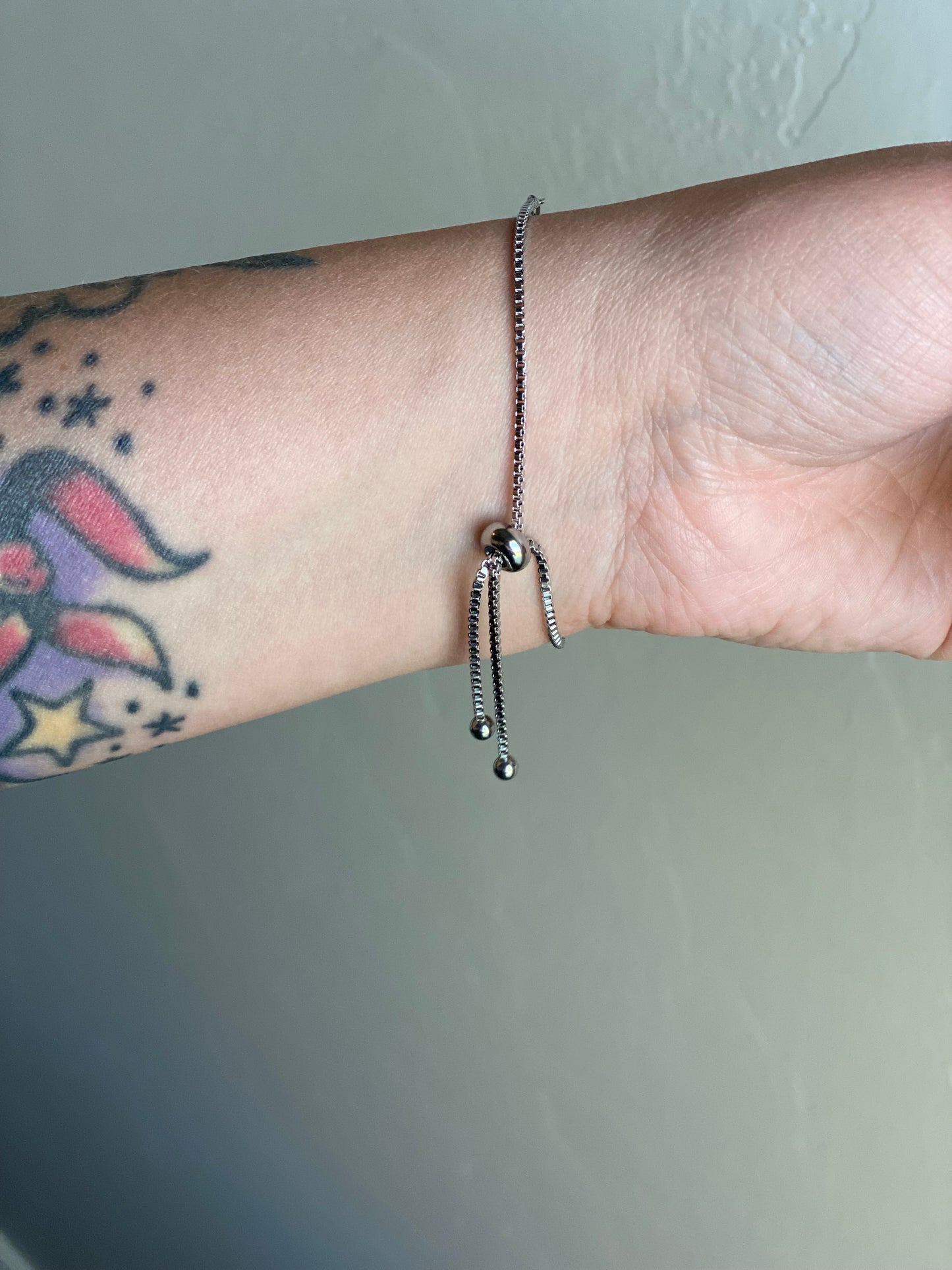 Natural aventurine ombre bracelet silver