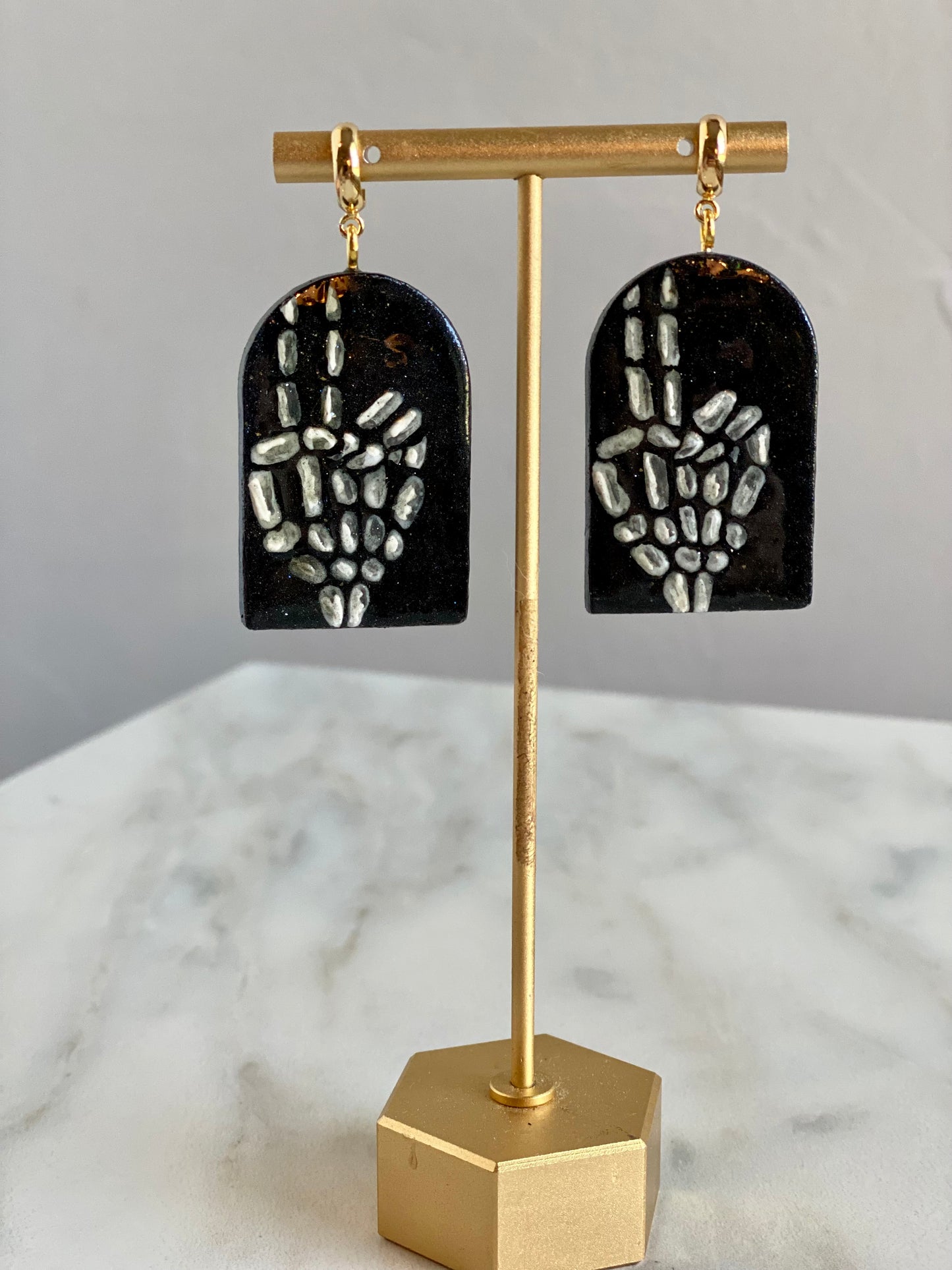 Peace skeleton Halloween Dangles